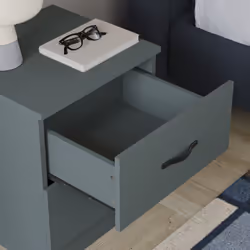 Riano 2 Drawer Bedside Chest Bedside Table Storage - Jasper Green