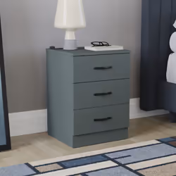 Riano 3 Drawer Bedside Chest Bedside Table Storage - Jasper Green