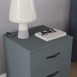 Riano 3 Drawer Bedside Chest Bedside Table Storage - Jasper Green