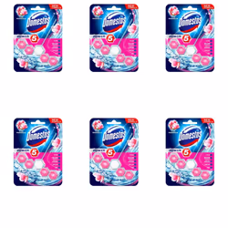 Domestos Power 5 Toilet Rim Block Pink Magnolia 55G - Pack of 6