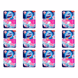 Domestos Power 5 Toilet Rim Block Pink Magnolia 55G - Pack of 12