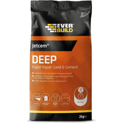 Everbuild Jetcem Deep Rapid Repair Sand and Cement, Grey, 2 kg  620326