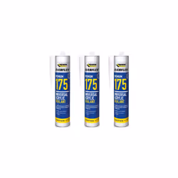 Everbuild 175 Universal Acrylic Sealant White 300ml - Pack of 3