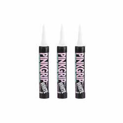 Everbuild Pinkgrip Solvent Free Grab Adhesive White 380 ml 486024 - Pack of 3