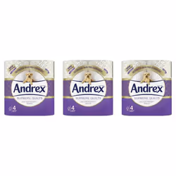 Andrex Supreme Quilts Quilted Toilet Paper 4Roll Pack Of 3