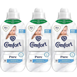 Comfort Pure Fabric Conditioner Hypoallergenic 33 Washes 990ml Pack Of 3