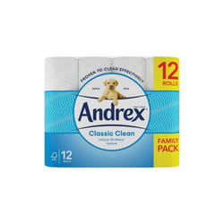 Andrex Toilet Tissue Classic Clean 12 Rolls