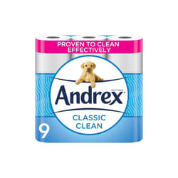 Andrex Toilet Tissue Classic Clean 9 Rolls