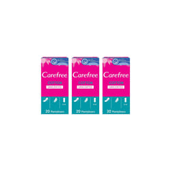 Carefree Panty Liners Cotton 20Pcs - Pack of 3