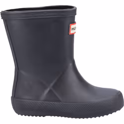 ) Hunter Kids First Boot Rubber Black Wellington Boots - Black, 4 (Adults'