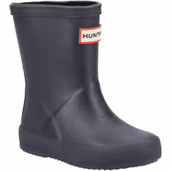 ) Hunter Kids First Boot Rubber Black Wellington Boots - Black, 6 (Adults'