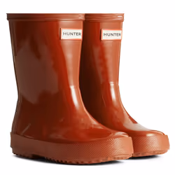 ) Hunter Kids First (Gloss) Rubber Military Red Wellington Boots - Red, 4 (Adults'
