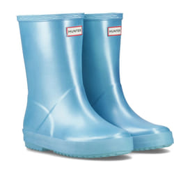 ) Hunter First Nebula Rubber Pool Blue Wellington Boots - Blue, 10 (Adults'