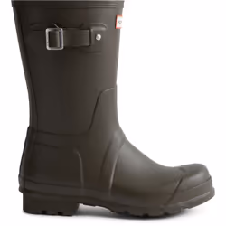 ) Hunter Original Short Wellington Boots Rubber Men's Chocolate Brown Wellington Boots - Brown, 7 (Adults'