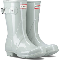 ) Hunter Original Short Rubber Women's Sea Foam Wellington Boots - Green, 3 (Adults'