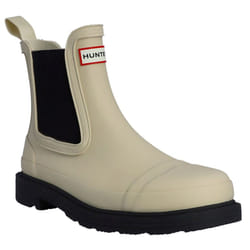) Hunter Commando Rubber Gravel/Black Wellington Boots - Grey, 4 (Adults'