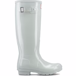 ) Hunter Original Tall Gloss Rubber Women's Sea Foam Wellington Boots - Green, 7 (Adults'