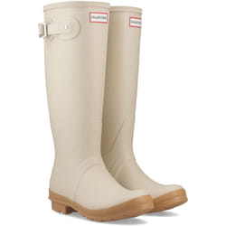) Hunter Original Tall Boot Rubber Women's Gravel/Biscuit Wellington Boots - Grey, 4 (Adults'