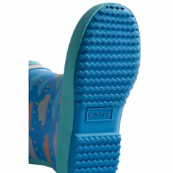 ) Hunter Kids Rain Cloud Boot Rubber Blue Rainclouds Wellington Boots - Blue, 7 (Adults'