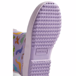 ) Hunter Kids Dinosaur Boot Rubber Purple Dinosaur Wellington Boots - Purple, 8 (Adults'