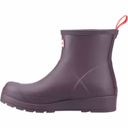) Hunter Play Short Rubber Women's Black/Grape Wellington Boots - Black, 6 (Adults'