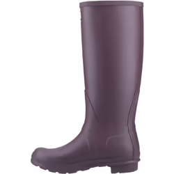 ) Hunter Original Tall Rubber Women's Black/Grape Wellington Boots - Black, 4 (Adults'