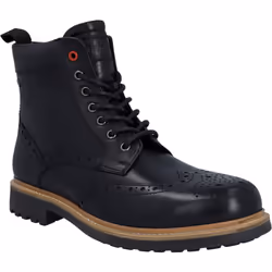 ) Hunter Cawdor Leather Men's Black Brogues Shoes - Black, 7 (Adults'