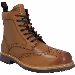 ) Hunter Cawdor Leather Men's Tan Brogues Shoes - Brown, 7 (Adults'