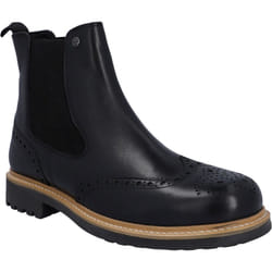 ) Hunter Cawdor Leather Men's Black Boots - Black, 7 (Adults'