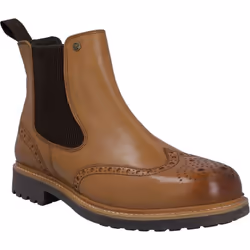 ) Hunter Cawdor Leather Men's Tan Boots - Brown, 7 (Adults'