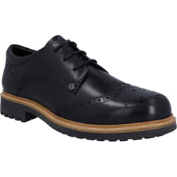 ) Hunter Cawdor Leather Men's Black Brogues Shoes - Black, 7 (Adults'