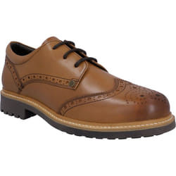 ) Hunter Cawdor Leather Men's Tan Brogues Shoes - Brown, 7 (Adults'