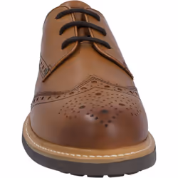) Hunter Cawdor Leather Men's Tan Brogues Shoes - Brown, 7 (Adults'