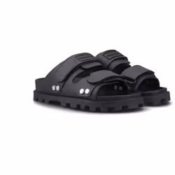 ) Hunter Vegan Sandal Polyester Women's Black Sandals - Black, 5 (Adults'