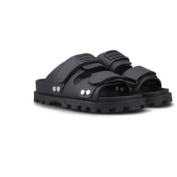 ) Hunter Vegan Sandal Polyester Women's Black Sandals - Black, 5 (Adults'