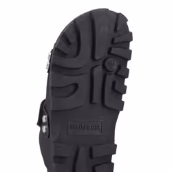 ) Hunter Vegan Sandal Polyester Women's Black Sandals - Black, 5 (Adults'