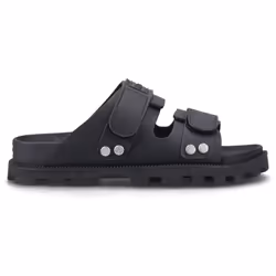 ) Hunter Vegan Sandal Polyester Women's Black Sandals - Black, 5 (Adults'