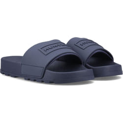 ) Hunter Core Embossed Slider Polyester Hunter Navy Slides - Blue, 11 (Adults'