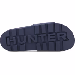 ) Hunter Core Embossed Slider Polyester Hunter Navy Slides - Blue, 12 (Adults'