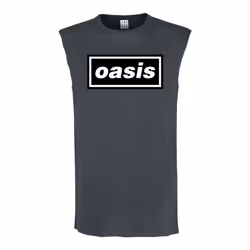 Amplified Mens Oasis Logo Tank Top - L, Charcoal