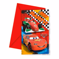 Cars RSN Invitations (Pack of 6)
