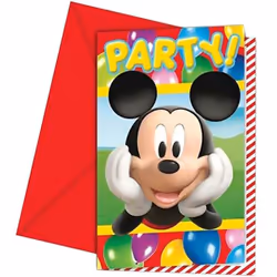 Disney Mickey Mouse Party Invitations (Pack of 6)