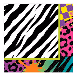 Amscan Animal Print 80s Disposable Napkins (Pack of 16)
