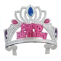 Unique Party Faux Gemstone Happy Birthday Tiara