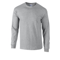 Gildan Unisex Adult Ultra Cotton Long-Sleeved T-Shirt - S, Sports Grey