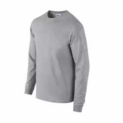 Gildan Unisex Adult Ultra Cotton Long-Sleeved T-Shirt - S, Sports Grey
