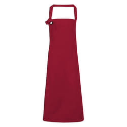 Premier Unisex Adult Calibre Bibbed Apron - One Size, Burgundy
