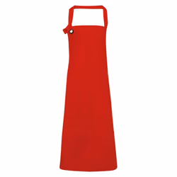 Premier Unisex Adult Calibre Bibbed Apron - One Size, Red