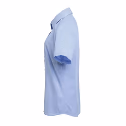 Premier Womens/Ladies Gingham Short-Sleeved Shirt - 10 UK, Light Blue/White