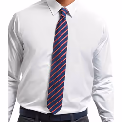 Premier Mens Stripe Tie - One Size, Navy/Red
